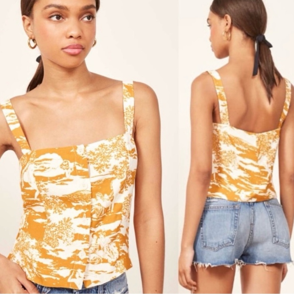 Reformation Yara Top - Renaissance Print